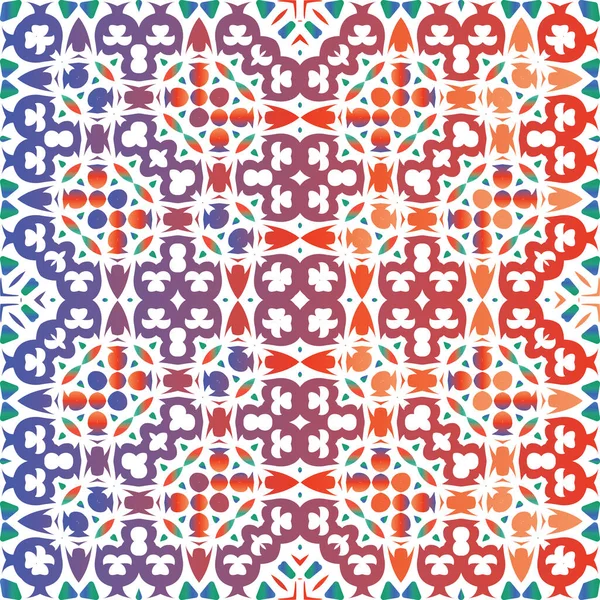 Carreaux Céramique Ethnique Talavera Mexicain Concept Motif Vectoriel Sans Couture — Image vectorielle