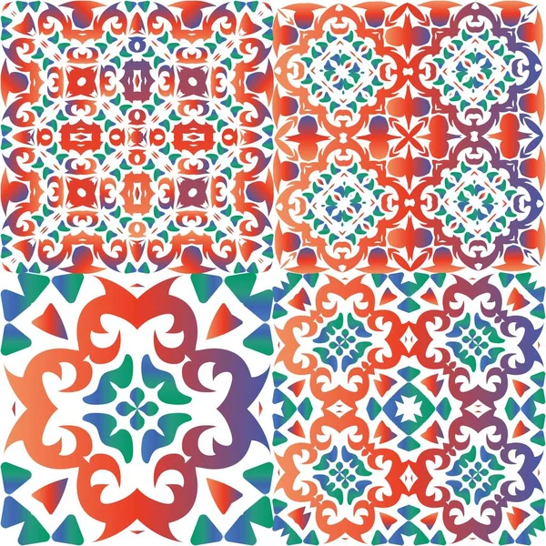 Céramique Mexicaine Antique Talavera Kit Motifs Vectoriels Sans Couture Design — Image vectorielle