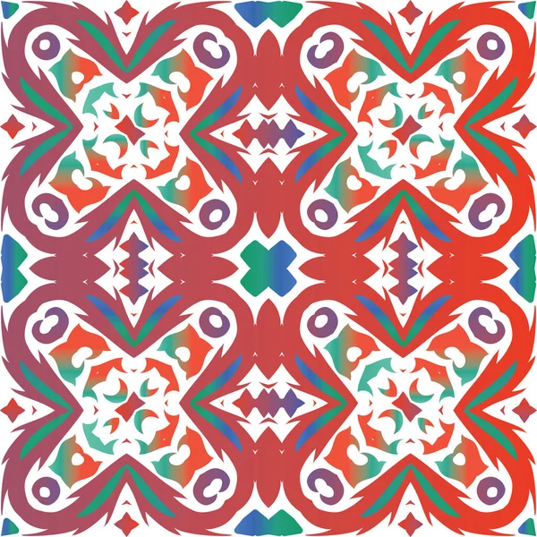 Talavera Décoratif Mexicain Céramique Texture Vectorielle Sans Couture Design Original — Image vectorielle