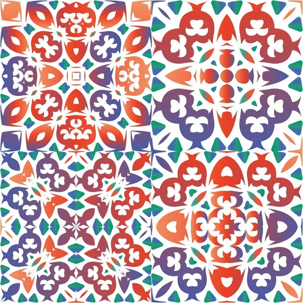 Céramique Mexicaine Antique Talavera Design Original Ensemble Motifs Vectoriels Sans — Image vectorielle