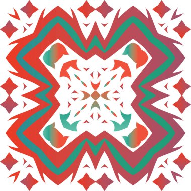 Antik süslü fayanslar Talavera Mexico. Kusursuz bir arabesk deseni. Minimum tasarım. Tişört, hatıra defteri, çarşaf, akıllı telefon çantaları veya çantalar için kırmızı etnik geçmiş.