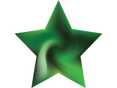 Pentagram biçiminde modern arka plan. Moda yumuşak renk teması. 90 'ıncı, 80' inci sınıfların havalı stili. Mobil uygulamanız ve ekranlarınız için yeşil sıvı renk eğimli şekil.