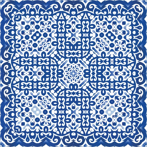 Couleur Décorative Carreaux Céramique Azulejo Design Coloré Modèle Motif Vectoriel — Image vectorielle