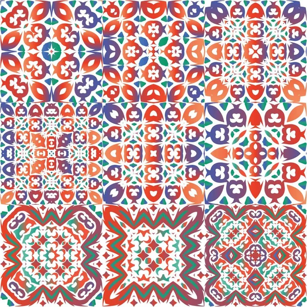 Céramique Mexicaine Antique Talavera Design Cuisine Kit Motifs Vectoriels Sans — Image vectorielle