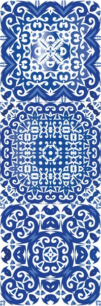 Díszítő Azulejo Portugál Csempe Dekoráció Vektormentes Minták Készlete Minimális Tervezés — Stock Vector