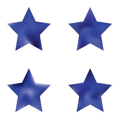 Beş köşeli yıldız seti soyut arkaplan. Moda yumuşak renk efekti. 90. ve 80. caddelerin gelecekçi tarzı. Mavi pürüzsüz zarif renkli ve kolay düzenlenebilir modern eğimli şablonlar.