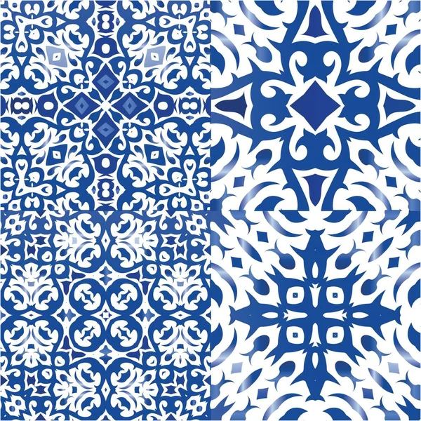 포르투갈어 빈티지아 디자인 벡터물기 패턴의 질감을 — 스톡 벡터