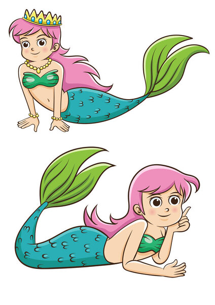 Little mermaid girl Royalty Free Stock Images