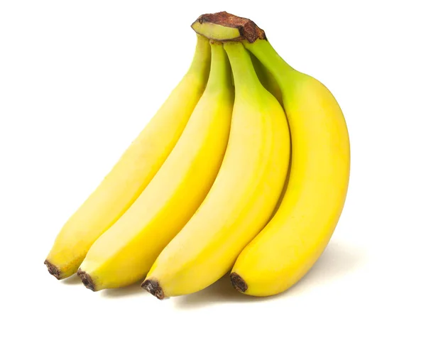 Ripe Bananas Isolated White Backgroun — Stock Photo, Image
