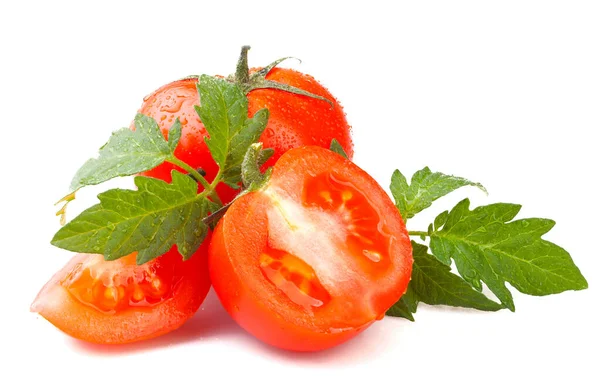 Reife Tomaten Isoliert Auf Weißem Hintergrund — Stockfoto