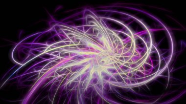 Eğri pembe parlak enerji ile kıvılcım