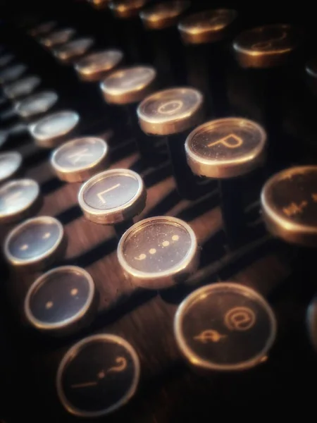 Shot Antique Typewriter Keys — Stock Photo, Image