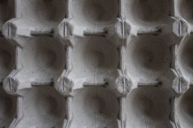 Boş karton yumurta tepsisi yakın plan.