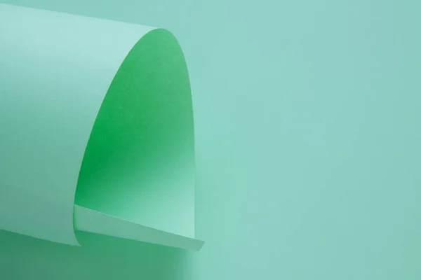 Mint-colored paper roll close-up