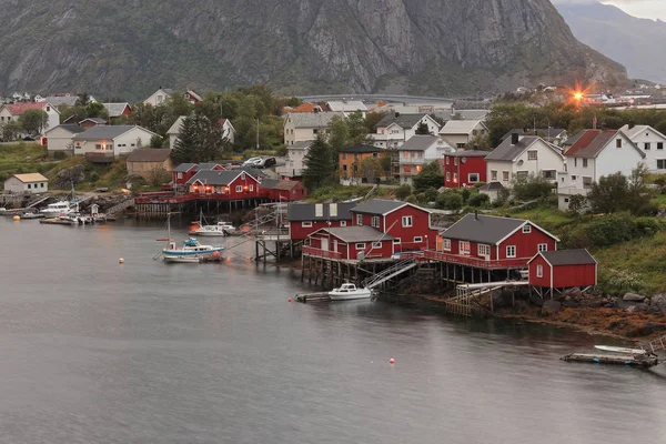 Reine Norsk Fiskeby Lofoten Öarna Norge — Stockfoto