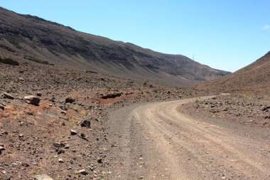 Barranco del Ciervo, Morro Jable yakınlarında, Fuerteventura, Kanarya Adaları