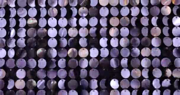 Event Decorated Wall Made Of Many Sparkling Sequins. — Stok video