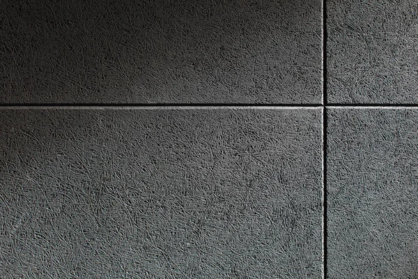 Fermer Texture Mur Avec Panneau Absorbant Son Gris Monté Dessus — Photo