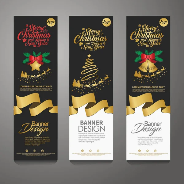 Merry Christmas banner vertical background, vector illustration