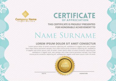 Modern sertifika şablonu