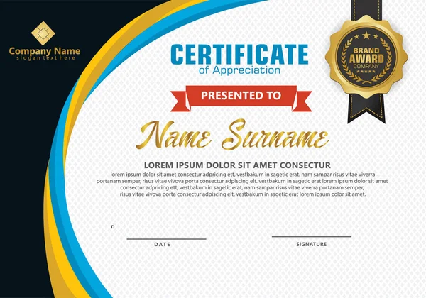 Modern sertifika şablonu
