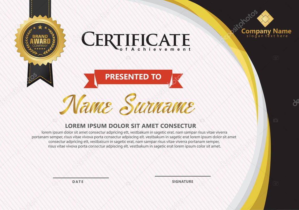 Modern certificate template