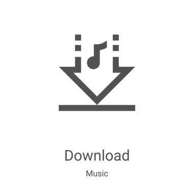 Müzik koleksiyonundan simge vektörü indir. İnce çizgi ana hatlı ikon vektör illüstrasyonunu indir. Web ve mobil uygulamalarda kullanmak için doğrusal sembol, logo, yazdırma ortamı
