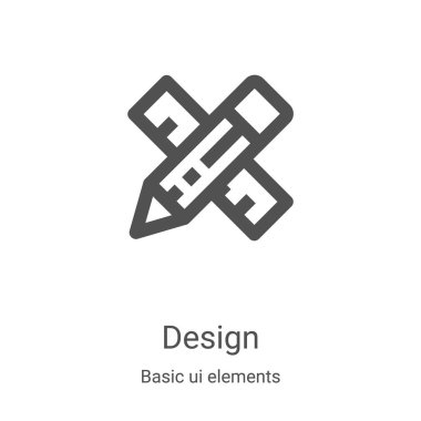 temel ui ögeleri koleksiyonundan tasarım simgesi vektörü. İnce çizgi tasarım tasarımı ikon vektör çizimi. Web ve mobil uygulamalarda kullanmak için doğrusal sembol, logo, yazdırma ortamı
