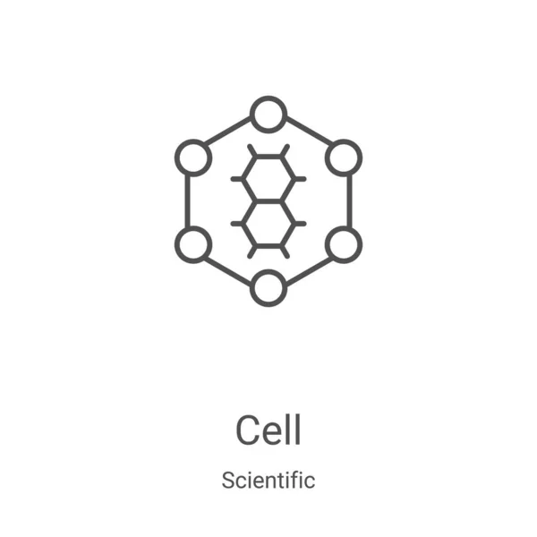 Vetor de ícone celular da coleção científica. Ilustração de vetor de ícone de contorno de célula de linha fina. Símbolo linear para uso em aplicativos web e móveis, logotipo, mídia impressa —  Vetores de Stock