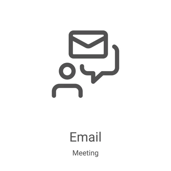 Email διάνυσμα εικονίδιο από τη συλλογή συνάντηση. Λεπτή γραμμή περίγραμμα email εικόνα διάνυσμα εικονίδιο. Γραμμικό σύμβολο για χρήση σε εφαρμογές web και mobile, λογότυπο, έντυπα μέσα — Διανυσματικό Αρχείο