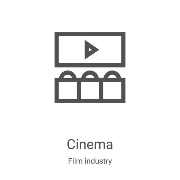 Cinema icoon vector uit film industrie collectie. Dunne lijn cinema overzicht pictogram vector illustratie. Lineair symbool voor gebruik op web- en mobiele apps, logo, printmedia — Stockvector