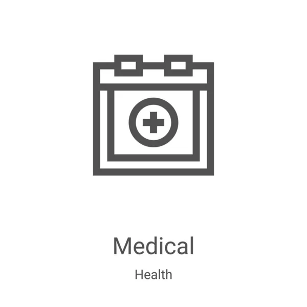 Ιατρικό εικονίδιο φορέα από τη συλλογή υγείας. Λεπτή γραμμή ιατρική εικόνα περίγραμμα διάνυσμα εικόνα. Γραμμικό σύμβολο για χρήση σε εφαρμογές web και mobile, λογότυπο, έντυπα μέσα — Διανυσματικό Αρχείο