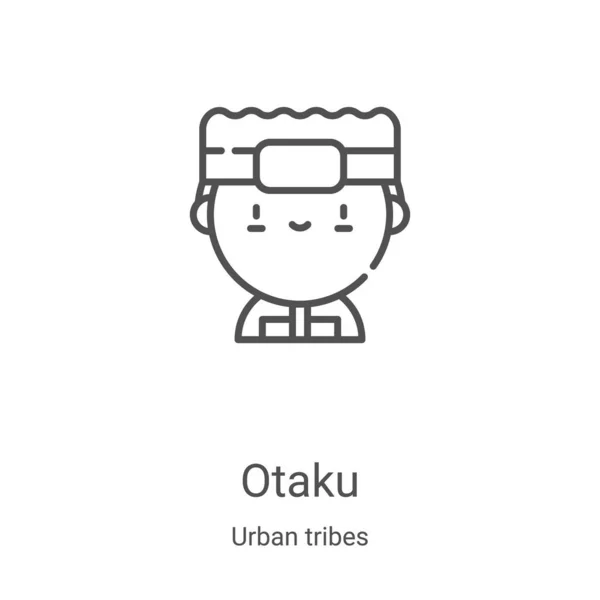 Διάνυσμα εικόνων otaku από τη συλλογή αστικών φυλών. Λεπτή γραμμή περίγραμμα otaku εικονογράφηση διάνυσμα εικονίδιο. Γραμμικό σύμβολο για χρήση σε εφαρμογές web και mobile, λογότυπο, έντυπα μέσα — Διανυσματικό Αρχείο