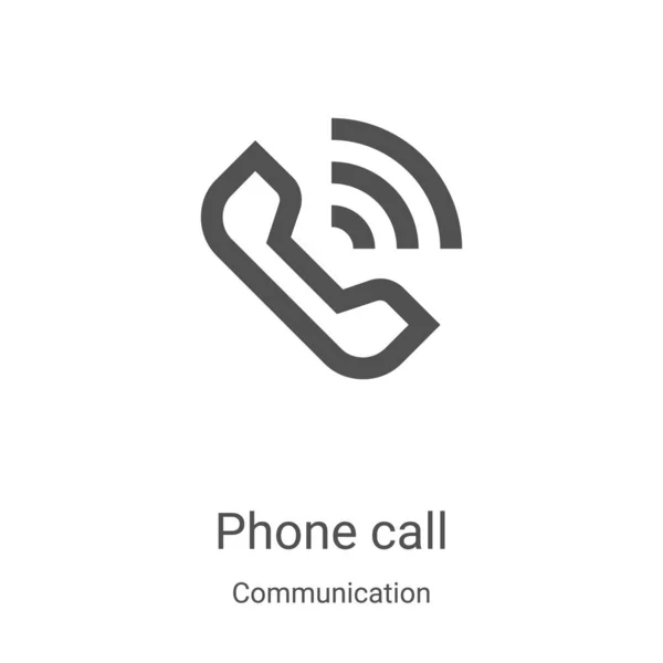 Phone call icon vector from communication collection. Thin line phone call outline icon vector illustration. Linear symbol for use on web and mobile apps, logo, print media — ストックベクタ