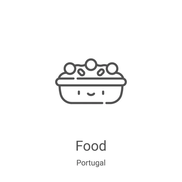 Vetor de ícone alimentar da coleção portugal. Forma linha comida esboço ícone vetor ilustração. Símbolo linear para uso em aplicativos web e móveis, logotipo, mídia impressa —  Vetores de Stock