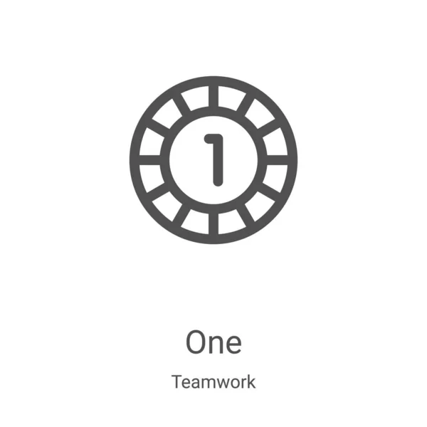 チームワーク・コレクションのアイコン・ベクトルです細い線1つのアウトラインアイコンベクトルイラスト。Webやモバイルアプリ、ロゴ、印刷メディアで使用するための線形シンボル — ストックベクタ