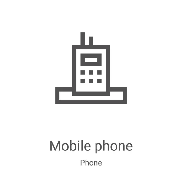 Handy-Icon-Vektor aus der Telefonsammlung. dünne Linie Mobiltelefon Umriss Symbol Vektor Illustration. Lineares Symbol für Web- und Mobile-Apps, Logo, Printmedien — Stockvektor