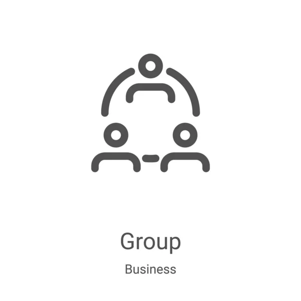 Группа иконка вектор из бизнес-коллекции. Иллюстрация вектора значков тонкой группы линий. Линейный символ для использования в веб и мобильных приложениях, логотипе, печатных СМИ — стоковый вектор
