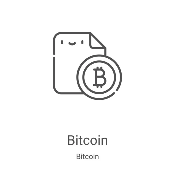 Bitcoin-Symbolvektor aus der Bitcoin-Sammlung. Thin Line Bitcoin Outline Icon Vektor Illustration. Lineares Symbol für Web- und Mobile-Apps, Logo, Printmedien — Stockvektor