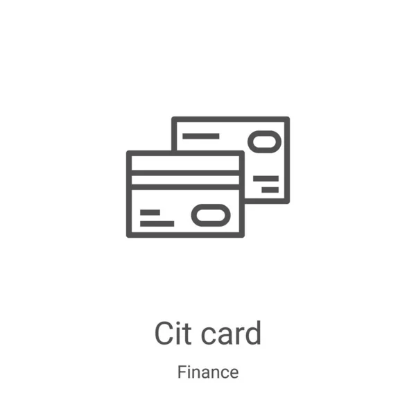 Kreditkarten-Icon-Vektor aus der Finanzsammlung. Thin Line Kreditkarte Umriss Symbol Vektor Illustration. Lineares Symbol für Web- und Mobile-Apps, Logo, Printmedien — Stockvektor