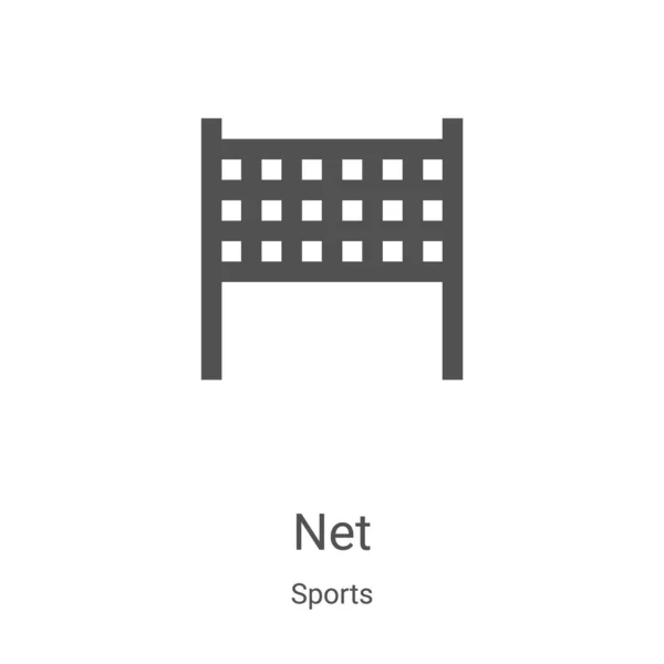 Nettó ikon vektor a sportgyűjteményből. Vékony vonal nettó vázlat ikon vektor illusztráció. Lineáris szimbólum webes és mobil alkalmazásokhoz, logóhoz, nyomtatott médiához — Stock Vector
