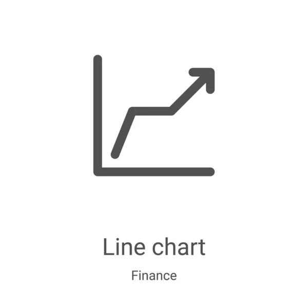 금융 컬렉션의 선 차트 아이콘 벡터. 얇은 선 도표는 아이콘 벡터 삽화를 개요한다. 웹 과 모바일 앱에 사용하기 위한 선형 심볼, 로고, 인쇄 미디어 — 스톡 벡터