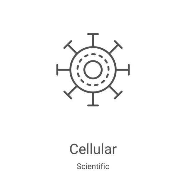 Vector icono celular de la colección científica. Ilustración de vector de icono de contorno celular de línea delgada. Símbolo lineal para su uso en aplicaciones web y móviles, logotipo, medios impresos — Vector de stock