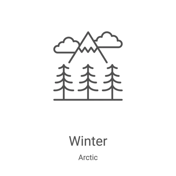 Winter Icon Vektor aus der arktischen Kollektion. dünne Linie Winter umreißen Symbol Vektor Illustration. Lineares Symbol für Web- und Mobile-Apps, Logo, Printmedien — Stockvektor
