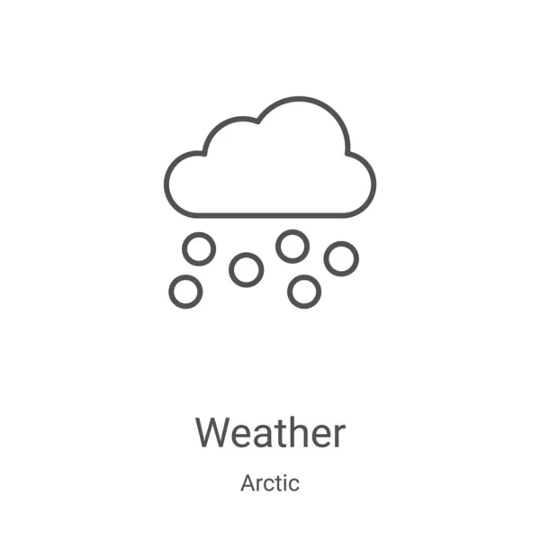 Wettersymbolvektor aus der arktischen Sammlung. dünne Linie Wetter umreißt Symbol Vektor Illustration. Lineares Symbol für Web- und Mobile-Apps, Logo, Printmedien — Stockvektor