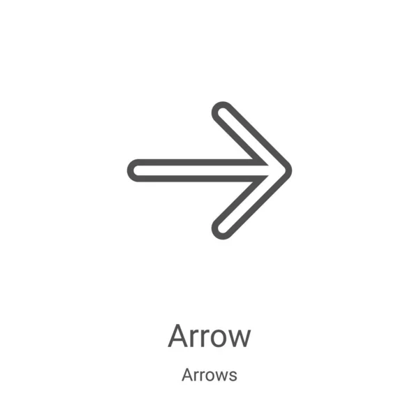 Arrow icon vector from arrows collection. Thin line arrow outline icon vector illustration. Linear symbol for use on web and mobile apps, logo, print media — Stock Vector