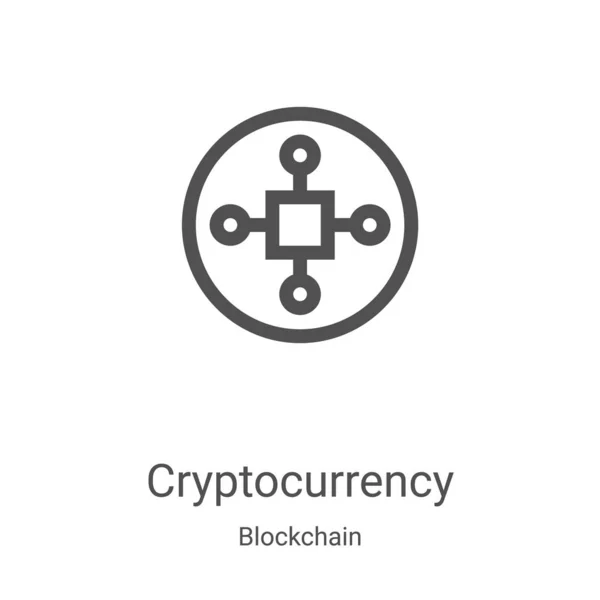 Symbolvektor für Kryptowährungen aus der Blockchain-Sammlung. dünne Linie Kryptowährungen umreißen Symbol-Vektor-Illustration. Lineares Symbol für Web- und Mobile-Apps, Logo, Printmedien — Stockvektor