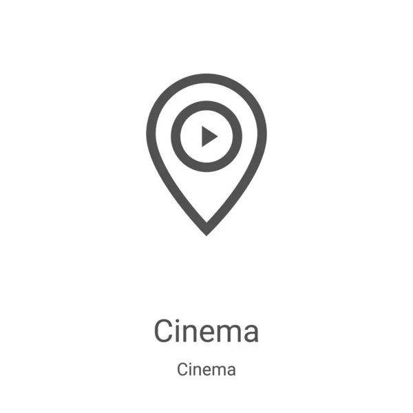 Kino-Icon-Vektor aus der Kinosammlung. dünne Linie Kino umreißt Symbol Vektor Illustration. Lineares Symbol für Web- und Mobile-Apps, Logo, Printmedien — Stockvektor