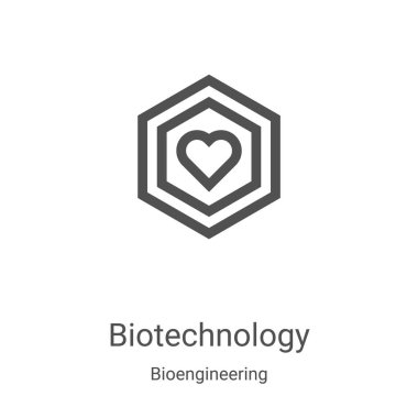 Biyoteknoloji ikon vektörü, biyomühendislik koleksiyonundan. İnce çizgi bioteknoloji ana hatları ikon vektör çizimi. Web ve mobil uygulamalarda kullanmak için doğrusal sembol, logo, yazdırma ortamı