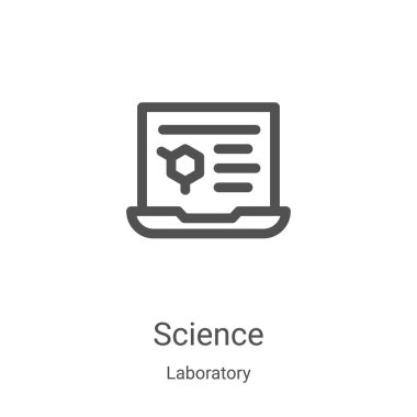 Laboratuvar koleksiyonundan bilimsel ikon vektörü. İnce çizgi bilim ana hatları ikon vektör çizimi. Web ve mobil uygulamalarda kullanmak için doğrusal sembol, logo, yazdırma ortamı